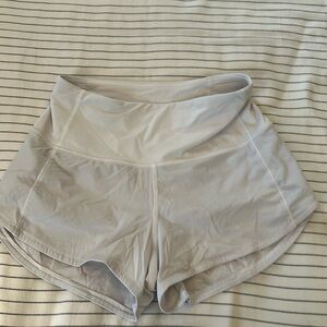 Lululemon Speed Up High Rise Lined Short 2.5”, size 2, white